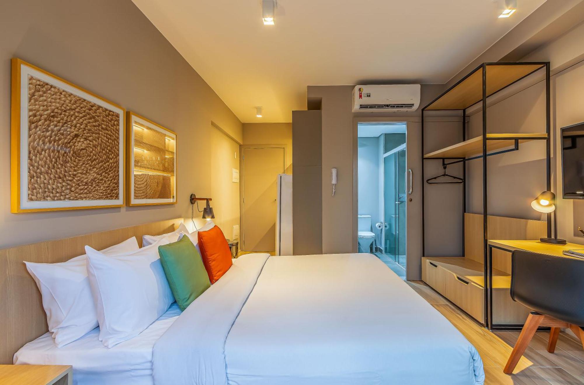 Apartamentos Proximos Ao Masp E A Metros Da Estacao Consolacao E Avenida Paulista - Next Haddock ساو باولو الغرفة الصورة
